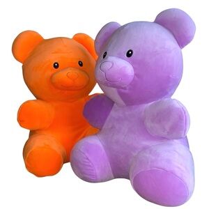 2 Gummy Bear 16” Orange and Purple Plush